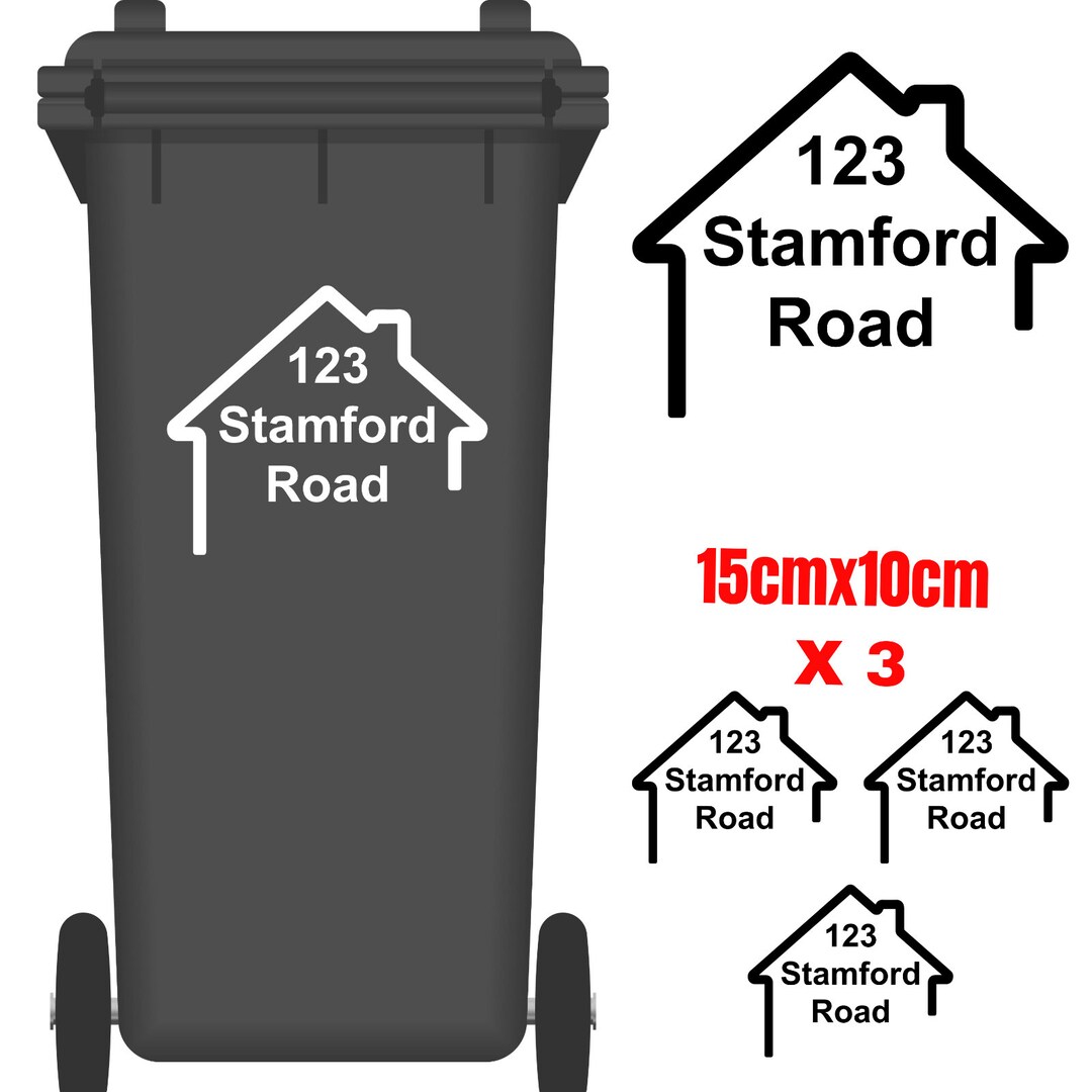 Sterling Waterproof Wheelie Bin & House Numbers 24 Pack