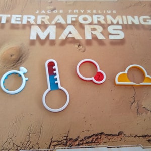 Terraforming Mars marcadores conjunto 4 markers - mejoras de Terraforming Mars para temperatura y venus
