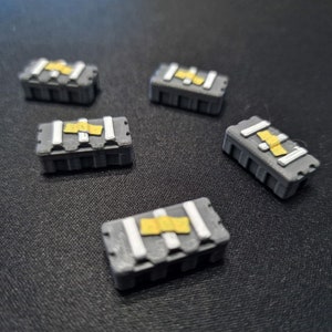 Tokens de caja macarra para Zombicide pintados - Caajs de armas macarra para Zombicide