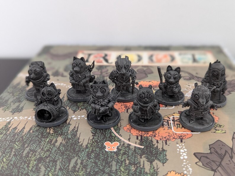 Root Handmade Painted Figures for Unofficial Root Tokens & Game