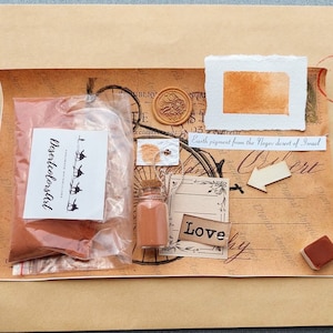 Natural Earth Pigment 60gm Red pigment Handmade Watercolor Oil paint Egg tempera Iconography Light resistant pigment DIY Orange pigment&#39;s