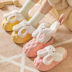 Children's Home Cotton Slippers Rabbit Non-slip Indoor Warm In