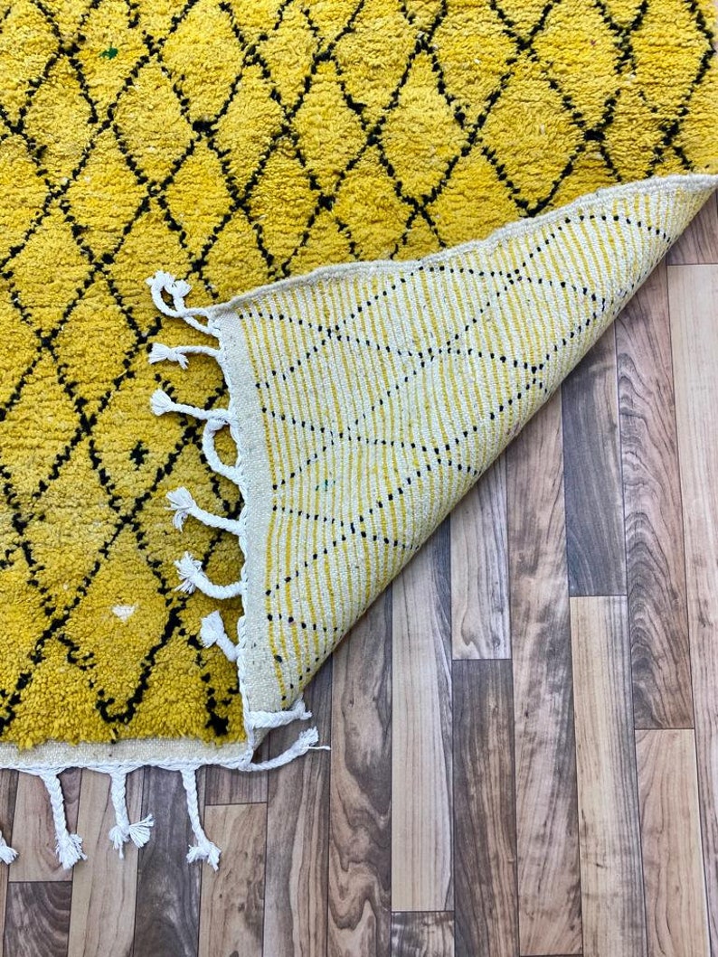Moroccan Rug Yellow Custom Made Rugs Yellow Wool Rug Custom Etsy