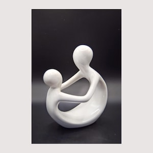 White Porcelain Mother and Child figurine