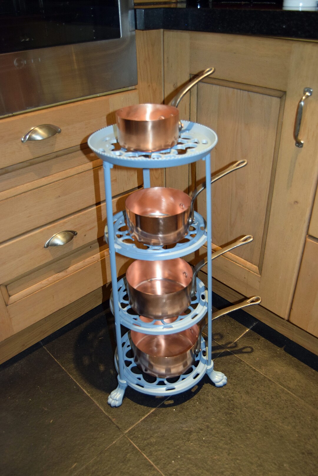 4 Tier Cast Aluminium Saucepan Plant Stand by Viking Etsy