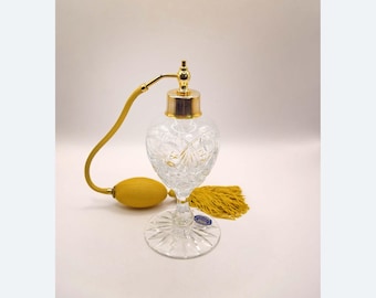 Klasyczny atomizer do perfum Thomas Webb Cut Crystal w oryginalnym pudełku - Stourbridge, Anglia.