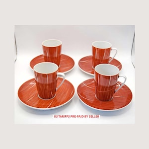 Vintage Cmielow Goplana Coffee Set: Mid-Century Modern Polish Porcelain