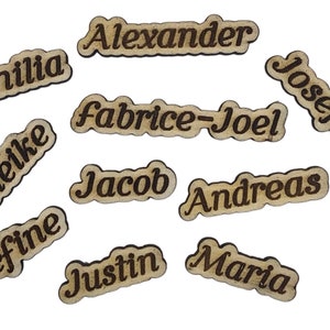 personalisierte Namen, Platzkarten ,Tischnamen Tischschmuck Gastnamen Hochzeit / Geburtstag/ Taufe