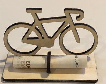 Cash gift for birthday · Cash gift for cyclists · Wooden gifts · Cash gifts · Original cash gifts · Bicycle