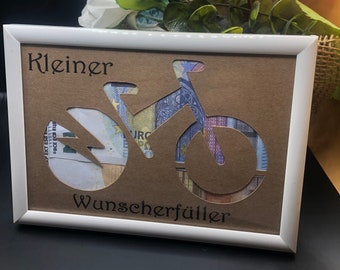 Regalo de dinero bicicleta eléctrica regalo para cumplir deseos para regalar en cumpleaños, Navidad, dinero, pensión, bautizo, tarjeta regalo