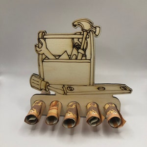 Geldgeschenk zum Geburtstag · Geldgeschenk Werkzeugkasten · Geschenke aus Holz · Geldgeschenke · originelle Geldgeschenke · Werkzeug