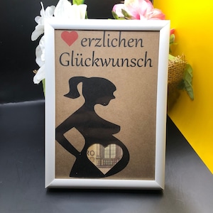 Geldgeschenk zur Geburt , Geschenk zum verschenken für werdende Eltern. Geschenk, Geschenkkarte