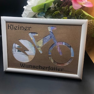 Geldcadeau e-bike wensvervuller cadeau om weg te geven voor een verjaardag, Kerstmis, geld, pensioen, doop, cadeaubon