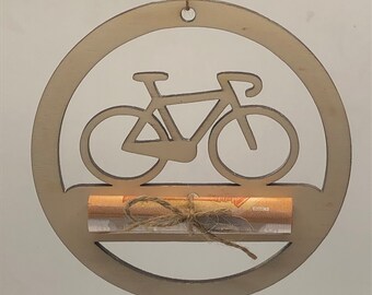 Pendant money gift for birthday money gift bicycle gifts made of wood money gifts original money gifts