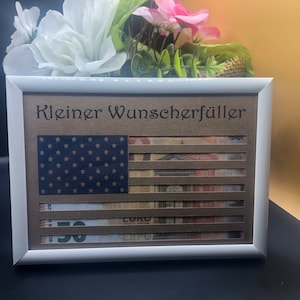 Cadeau d'argent voyage USA, cadeau de réalisation de souhaits Amérique à offrir pour un anniversaire, argent de Noël, pension, baptême, carte cadeau