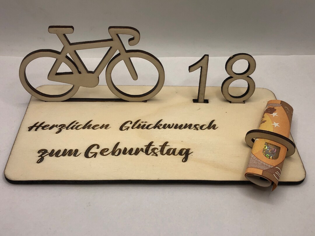 Geldgeschenk zum Geburtstag · Geldgeschenk Fahrrad · Geschenke aus Holz
