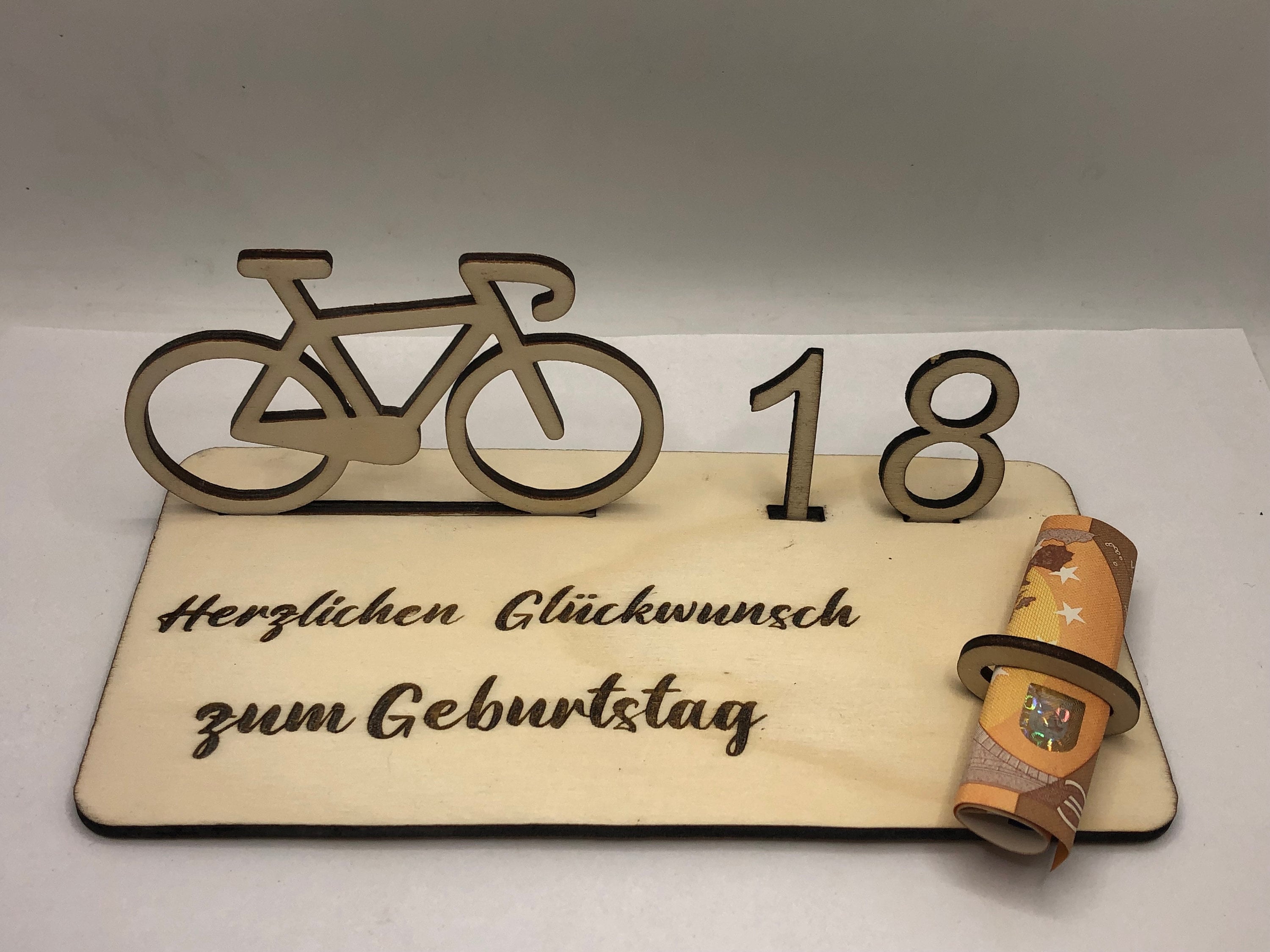 Geldgeschenk zum Geburtstag Geldgeschenk Fahrrad Geschenke aus Holz