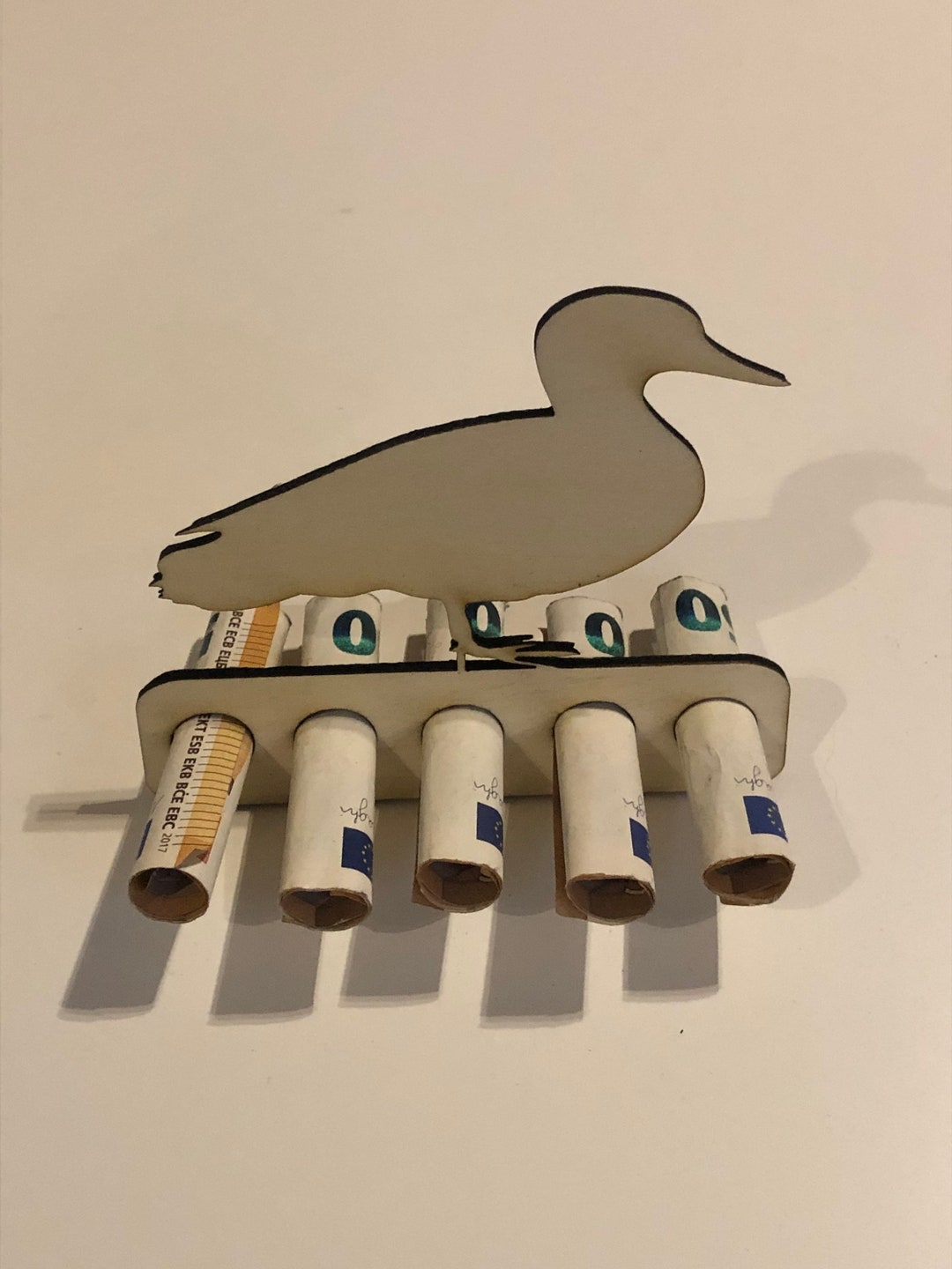Geldgeschenk zum Geburtstag · Geldgeschenk Ente · Geschenke aus Holz