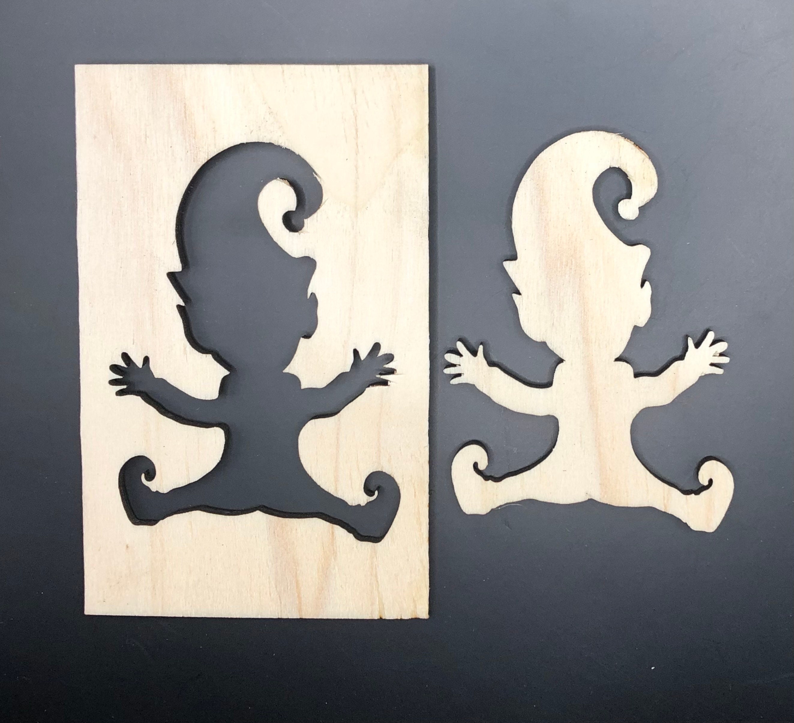 Wichtel Schablone für Fußspuren und Handabdrücke eines Wichtels