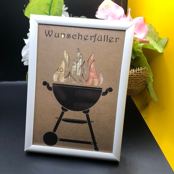 Geldgeschenk Grill Geburtstag Wunscherfüller Geschenk zum verschenken zum Geburtstag Weihnachten Geld, Rente, Taufe, Geschenkkarte