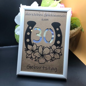 Regalo in denaro per il 30° compleanno, esauditore di desideri, regalo da regalare per compleanno, denaro, carta regalo, ferro di cavallo, fortuna