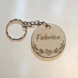 Targhetta in legno personalizzata con nome desiderato 40 mm