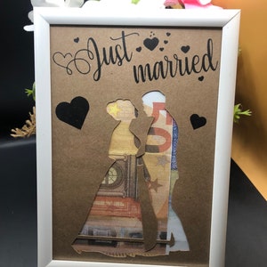 Geldgeschenk zur Hochzeit, Eheleute, Trauung Geschenk zum verschenken für welche die sich Trauen. Geschenk, Geschenkkarte