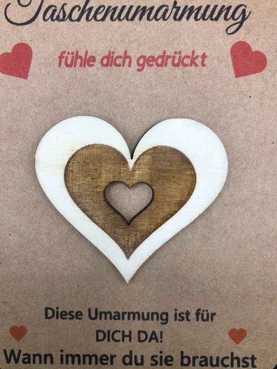 Pocket Hug Herz - Strickpuppe Mit Glücksbringer Für Mutmacher-Geschenke