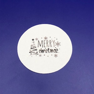 ab 5 Stück Merry Christmas Sticker 4cm Etiketten Aufkleber Gastgeschenk Giveaway Geschenke Dankeskarte Firmenpräsente Winter  Set 2