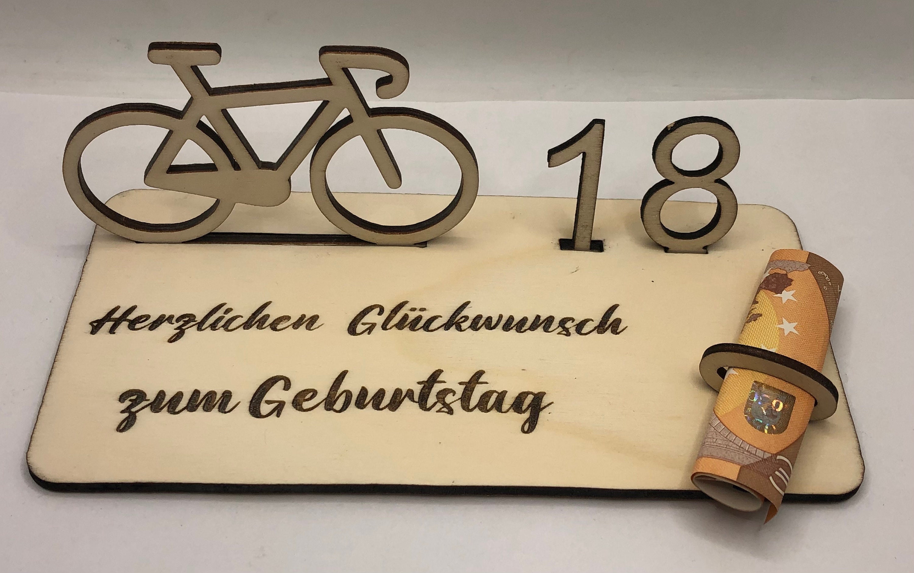 Geldgeschenk zum Geburtstag Geldgeschenk Fahrrad Geschenke aus Holz
