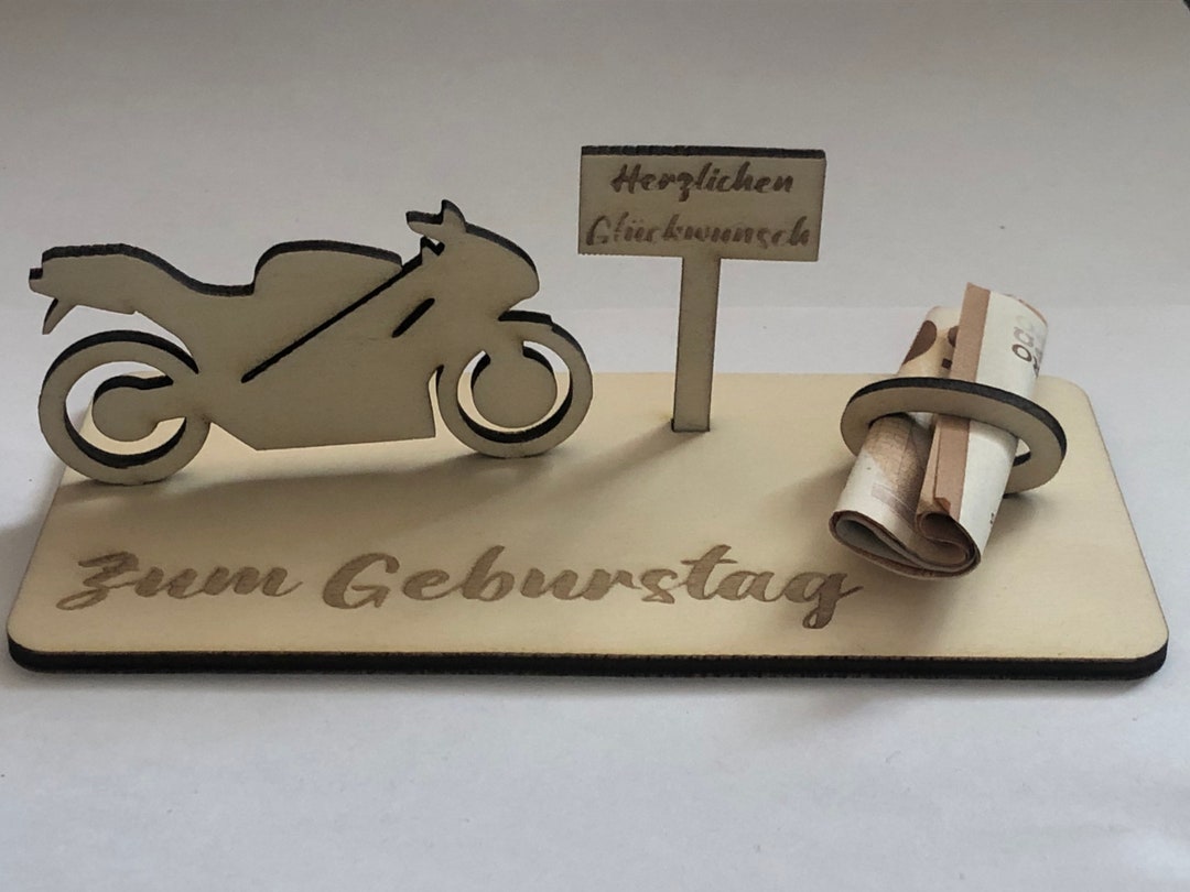 Geldgeschenk Motorrad zum Geburtstag Geschenke aus Holz Etsy.de