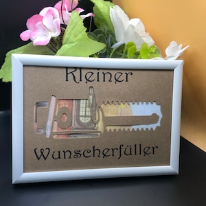 Geldgeschenk Kettensäge Wunscherfüller Geschenk zum verschenken zum Geburtstag Weihnachten Geld, Rente, Taufe Geschenkkarte