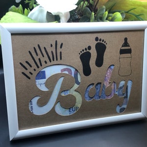 Geldgeschenk zur Geburt BABY, Geschenk zum verschenken für werdende Eltern. Geschenk, Geschenkkarte