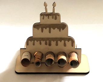 Geburtstagstorte Geldgeschenk zum Geburtstag · Geschenke aus Holz · Geldgeschenke · originelle Geldgeschenke