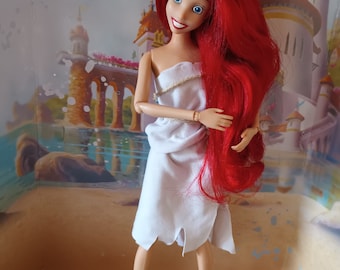 Disney Arielle (little mermaid) Puppe OOAK (Segeltuchkleid)