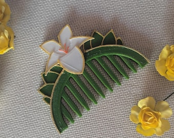 Pettine Mulan con fiore (decorazione)