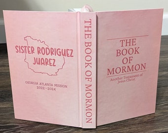 Couverture rigide personnalisée du Livre de Mormon des missionnaires de l'église SDJ, cadeau de soeur aînée, carte de la mission de l'église SDJ du futur missionnaire, cadeau fait main