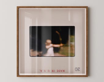 Shoot Your Shot - Print of Vintage Kodak Slide, Photography Art Print, Retro Photography the 1950s, Archery, Empowerment Art