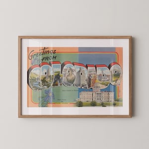 Impression Colorado, salutations du Colorado, décoration rétro Colorado, Colorado vintage, art mural rétro, décoration vintage, affiche Colorado