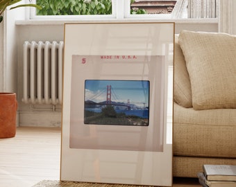 Golden Gate Bridge Poster, Vintage San Francisco, San Francisco Wall Art, Trendy Wall Art, Unique Vintage Wall Decor