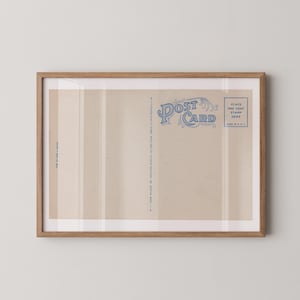 Stampa artistica su tela con cartolina vintage vuota, stampe murali retrò, decorazioni per la casa e l'ufficio