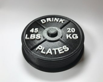Drinkborden - Nieuwigheid fitnessonderzetters voor halterschijven
