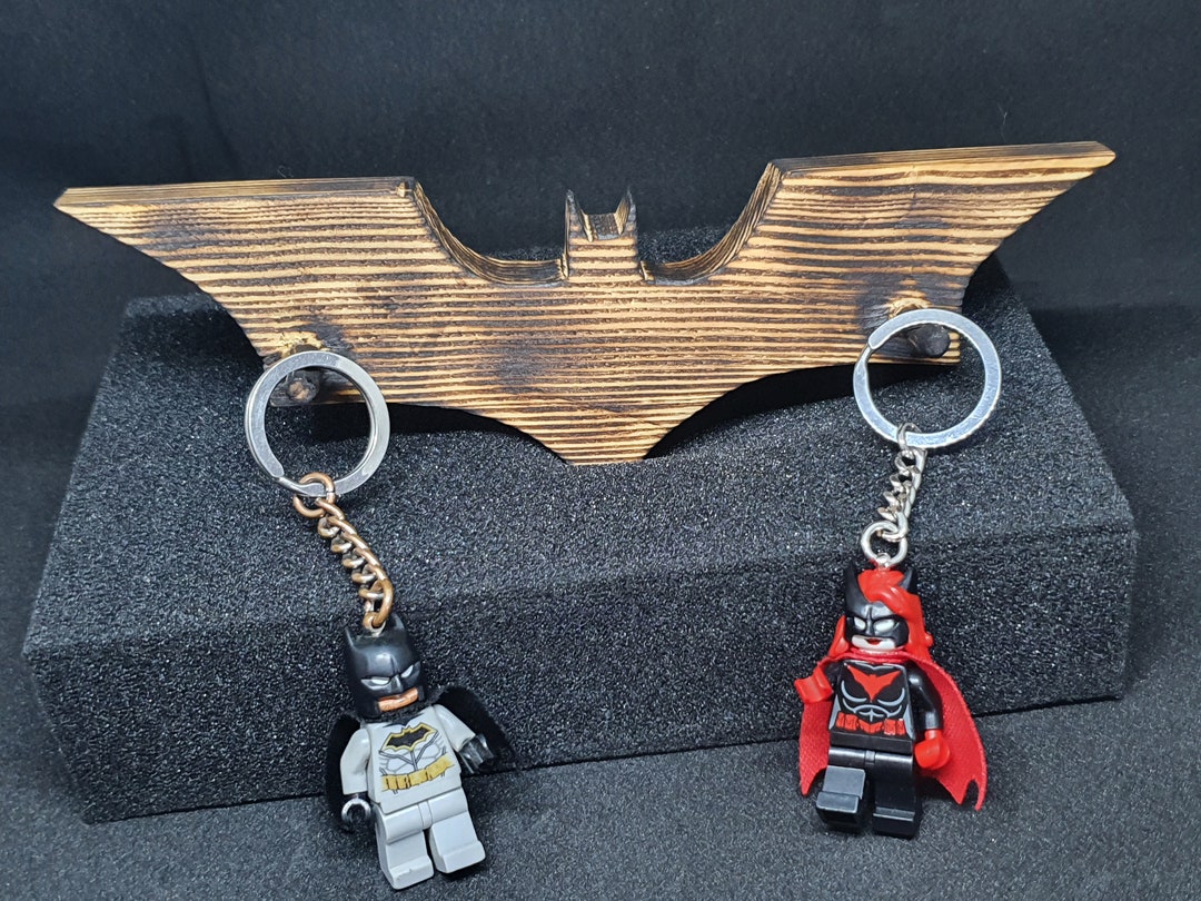 Batman Wooden Keyholder Handmade Wood and Fire Natural No - Etsy