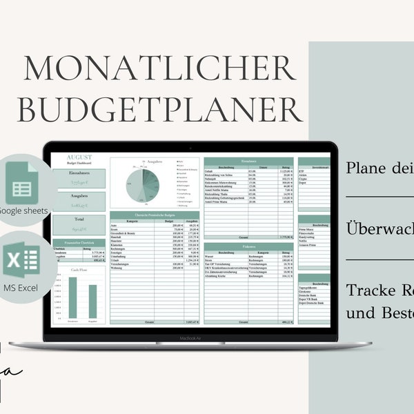 Monatlicher Budget Planer Deutsch
