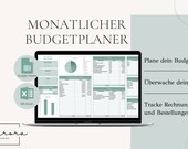 Haushaltsbuch Excel Vorlage Deutsch | Monatlicher Budgetplaner, Finanzplaner, Einnahmen Ausgaben Tracker