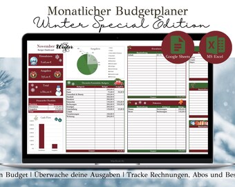 Monthly Budget Planner *Winter Special Edition*