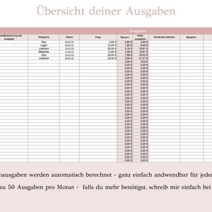 Cash book, accounting, EÜR planner German image 6