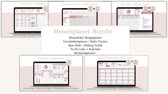 Bundle Monatlicher Budget Planer