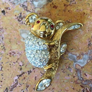 Attwood and Sawyer A&S Koala Brooch Pin. High End Designer. Made In UK.