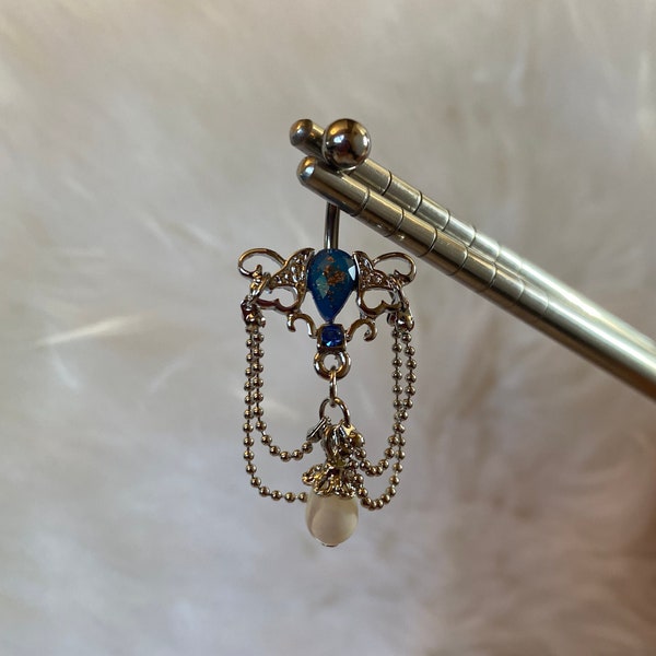 Piercing for Belly Button. Victorian Style & Flower Design Ball. Never Been Used.